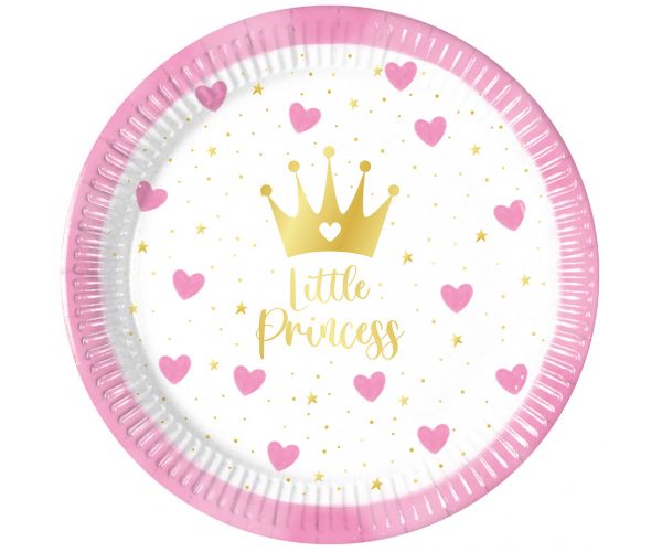 Little Princess 8db-os papírtányér szett 20cm-es
