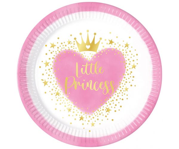 Little Princess 8db-os papírtányér szett 23cm-es