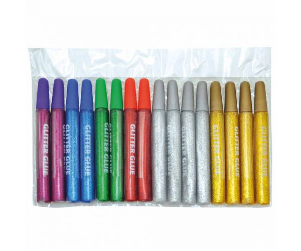 Csillám ragasztó csomag többféle színnel 16x13ml