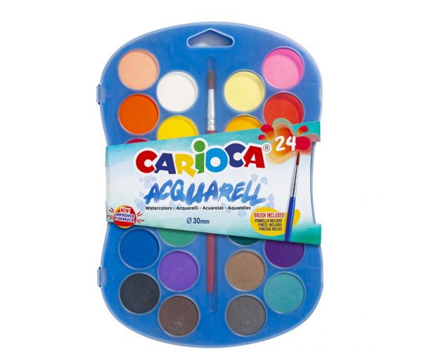 Vízfesték készlet 24 színnel 30mm - Carioca
