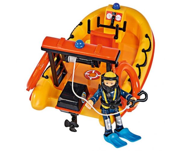 Sam a tűzoltó: Neptun motorcsónak Penny figurával - Simba Toys