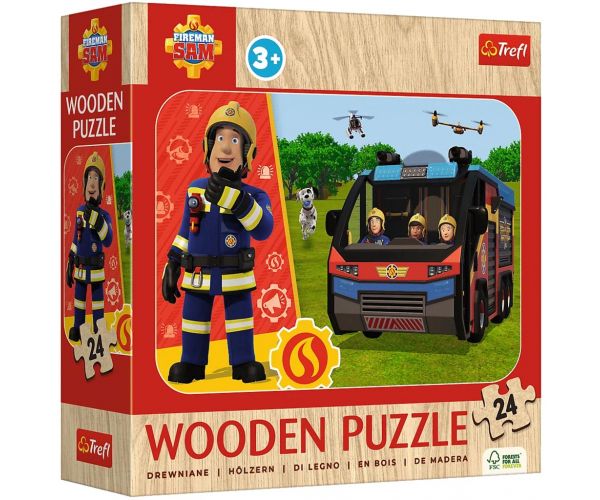 Sam a tűzoltó 24db-os fa puzzle - Trefl