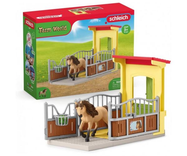Schleich: Farm World - Pony box Izlandi póni mén szett (42609)
