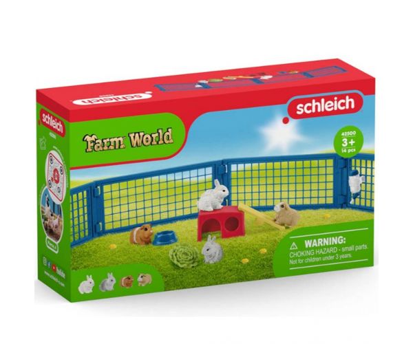Schleich: Farm World - Otthon nyulaknak és tengerimalacoknak játékszett (42500)