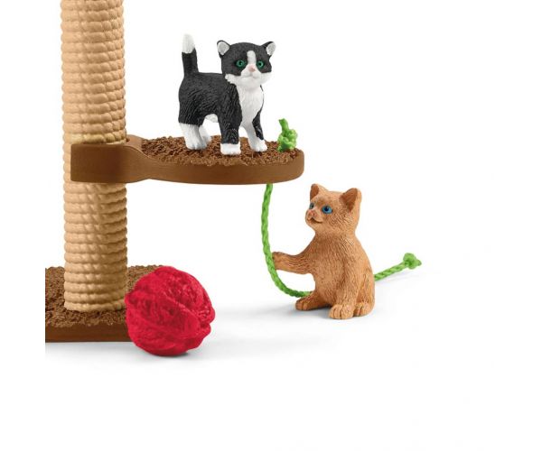 Schleich: Farm World - Játékélmény aranyos cicáknak játékszett (42501)