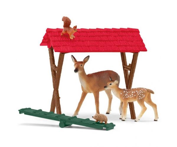 Schleich: Farm World - Erdei állatok etetője játékszett (42658)