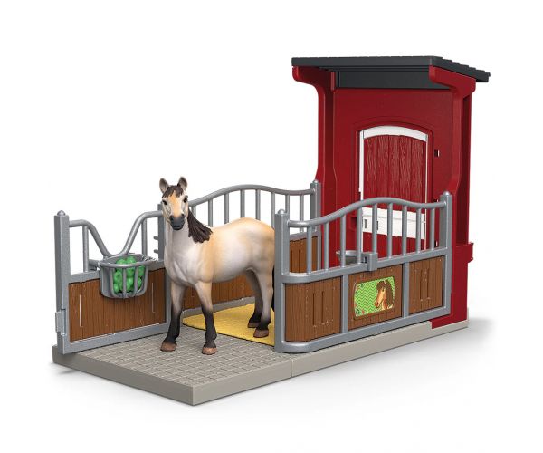 Schleich: Farm World - Istálló box Mustang ló figurával játékszett (42724)