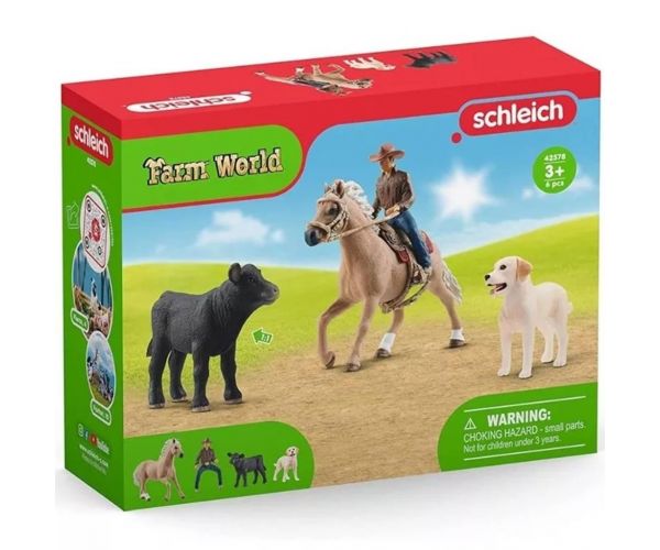 Schleich: Farm World - Western lovaglás játékszett (42578)