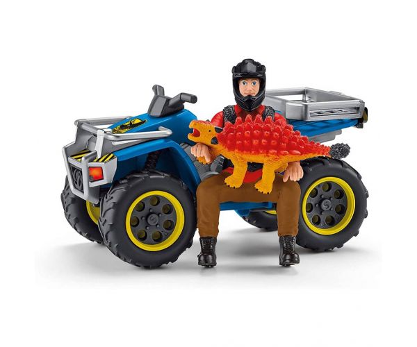 Schleich: Menekülés quaddal a Velociraptor elől szett (41466)