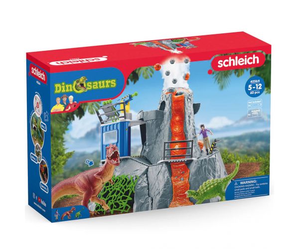 Schleich: A nagy vulkánexpedíció dinoszauruszokkal játékszett (42564)
