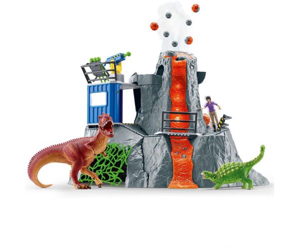 Schleich: A nagy vulkánexpedíció dinoszauruszokkal játékszett (42564)