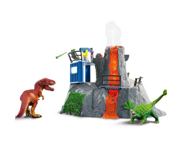 Schleich: A nagy vulkánexpedíció dinoszauruszokkal játékszett (42564)