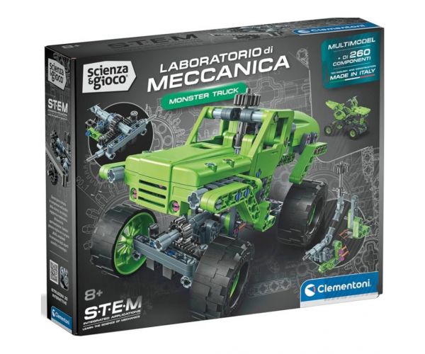 Science & Play: Mechanikai műhely - Monster truck építőkészlet - Clementoni