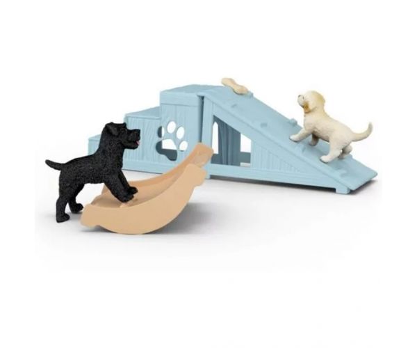 Schleich: Farm World Kiskutyák játszóház játékszett (42763)
