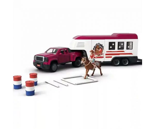 Schleich: Lószállító terepjáróval és lovakkal (42705)