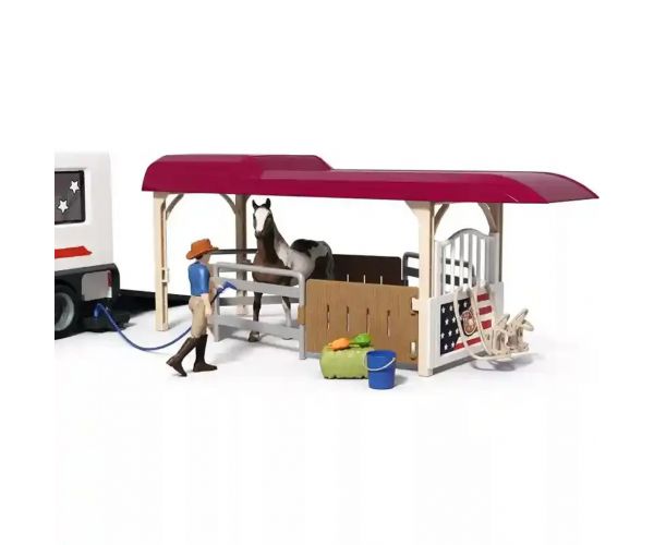 Schleich: Lószállító terepjáróval és lovakkal (42705)