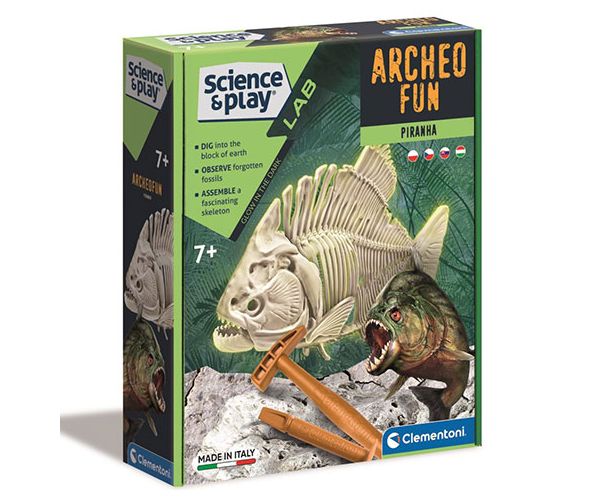 Science & Play: Piranha fluoreszkáló régészeti készlet - Clementoni