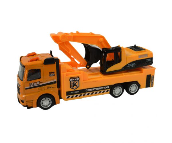 Service Team: Építőipari lendkerekes teherautó fénnyel és hanggal többféle változatban 20cm