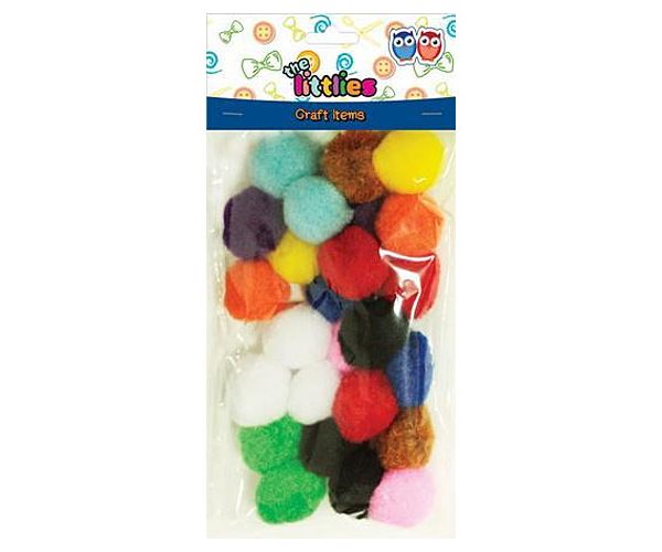 Színes pompon szett 25mm 25db