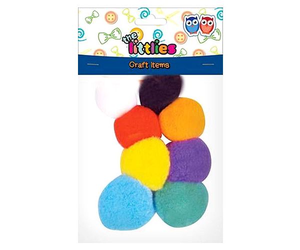 Színes pompon szett 45mm 8db