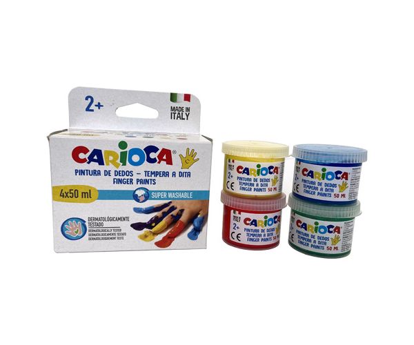 Ujjfesték szett különböző színekkel 4x50ml - Carioca