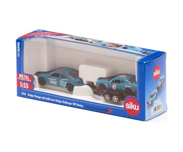 SIKU Dodge Charger + Dodge Challenger SRT Racing kisautó kétdarabos szett 1/55