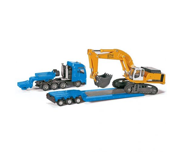 SIKU MAN nehézszállító Liebherr markolóval 1/87