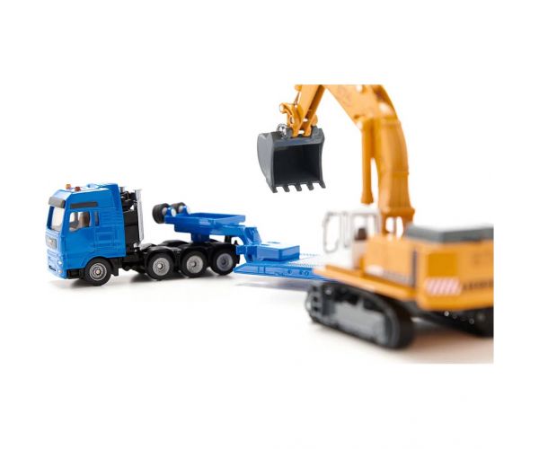 SIKU MAN nehézszállító Liebherr markolóval 1/87