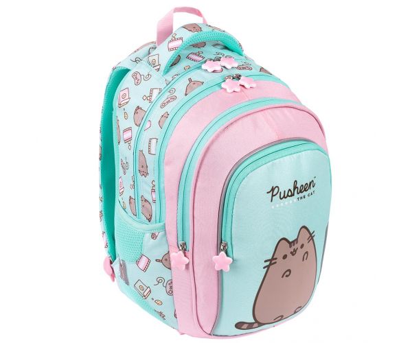 Pusheen Mint cicás iskolatáska, hátizsák 40cm