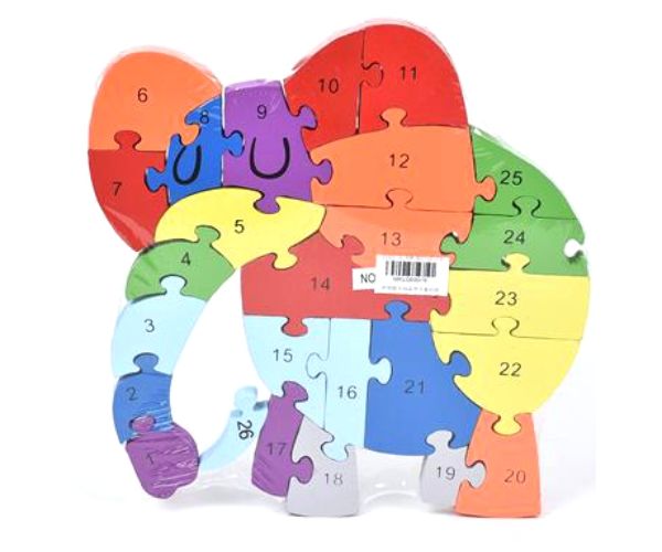 Számos fa oktató elefánt puzzle
