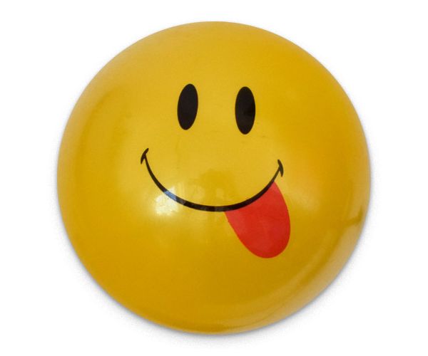 Smiley mintás gumilabda többféle változatban 23cm