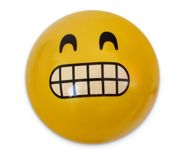 Smiley mintás gumilabda többféle változatban 23cm