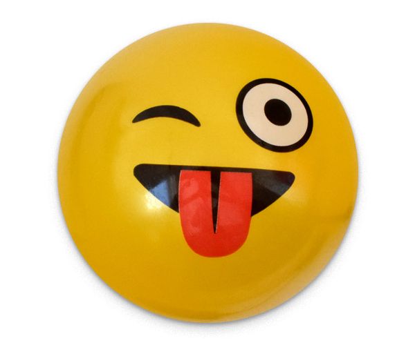 Smiley mintás gumilabda többféle változatban 23cm
