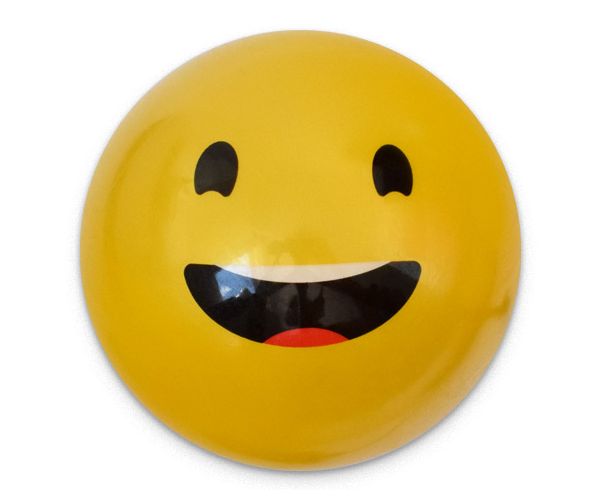 Smiley mintás gumilabda többféle változatban 23cm