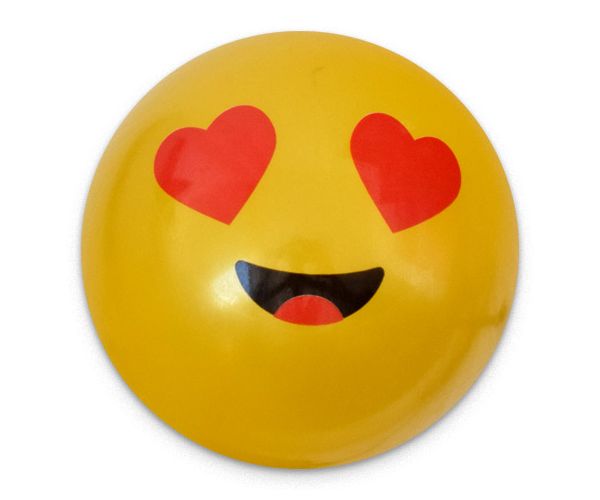Smiley mintás gumilabda többféle változatban 23cm