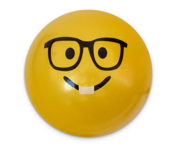 Smiley mintás gumilabda többféle változatban 23cm