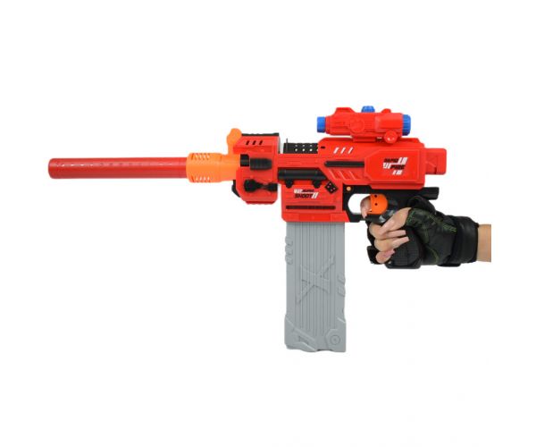 Sniping: Elektromos átalakítható óriás szivacslövő fegyver töltényekkel és céltáblával 79cm