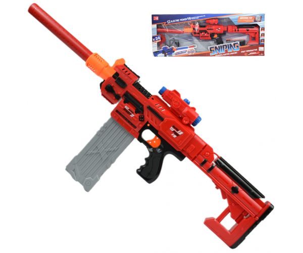 Sniping: Elektromos átalakítható óriás szivacslövő fegyver töltényekkel és céltáblával 79cm