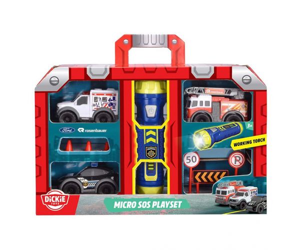 SOS Mikro játékszett elemlámpával - Dickie Toys