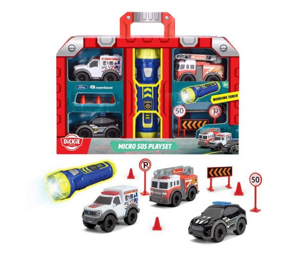 SOS Mikro játékszett elemlámpával - Dickie Toys