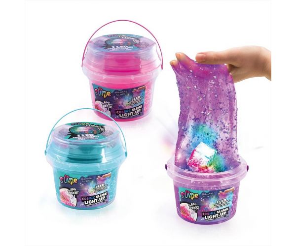So Slime LED-el világító kozmikus slime vödörben többféle változatban