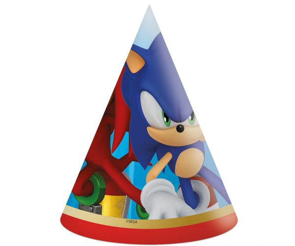 Sonic party kalap 6db-os szett