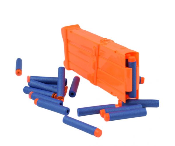 Soft Bullet Gun: Elektromos szivacslövő fegyver tárral és töltényekkel kétféle változatban 60cm