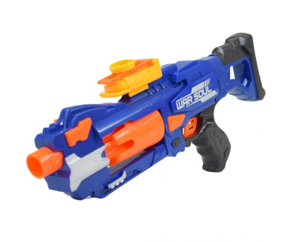 Soft Bullet Gun: Forgótáras manuális szivacslövő fegyver töltényekkel 44cm