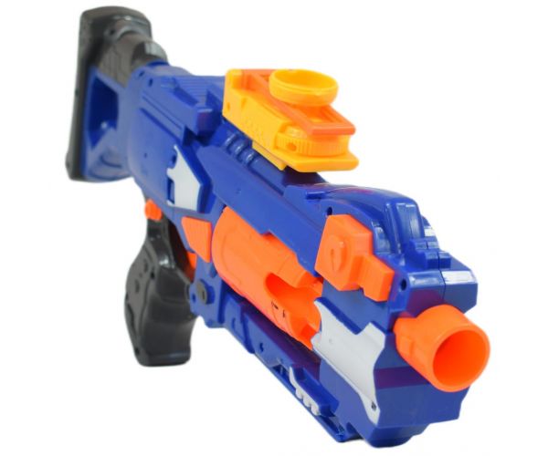 Soft Bullet Gun: Forgótáras manuális szivacslövő fegyver töltényekkel 44cm