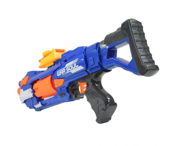Soft Bullet Gun: Forgótáras manuális szivacslövő fegyver töltényekkel 44cm