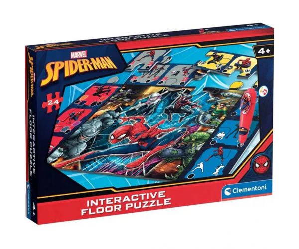Pókember interaktív 24db-os padló puzzle - Clementoni