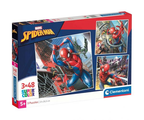 Pókember 3x48db-os Supercolor puzzle - Clementoni