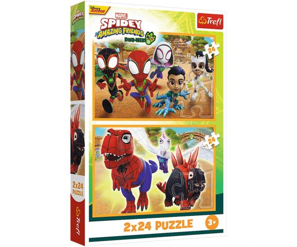 Spidey és a dinók 2x24db-os puzzle - Trefl