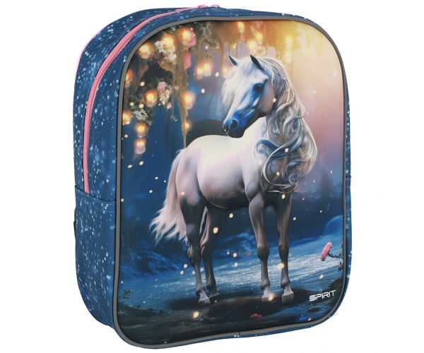 Spirit: White horse lovas 3D mintás lekerekített ovis hátizsák 30x25x12cm